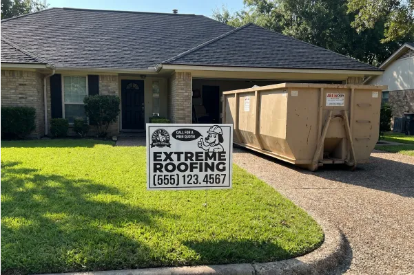 Roofing company yard sign marketing