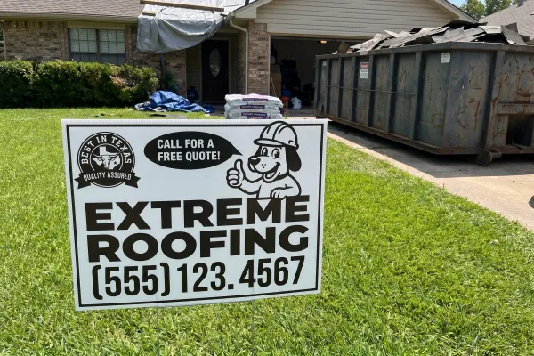 Professional contractor yard signs