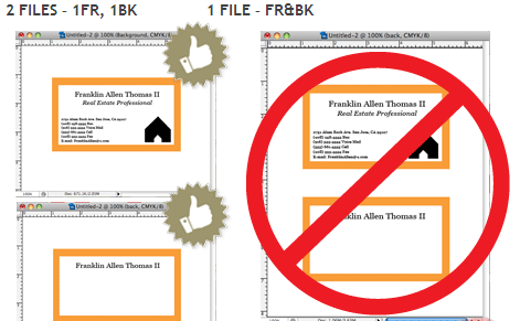 Double-sided files: submit front and back separately.