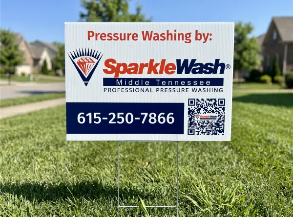 Sparkle Wash yard sign marketing example