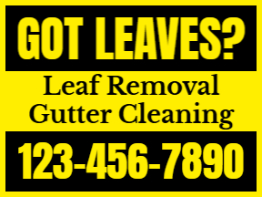 Lawn Care Yellow Yard Sign Template 03