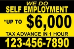 TAX ADVANCE yellow background 