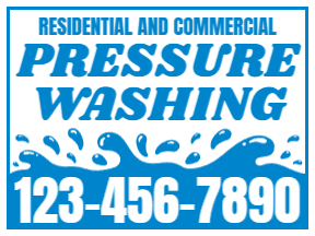 Pressure Washing Yard Sign Template 02