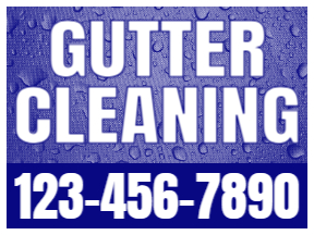 Gutter Cleaning1-Color Yard SignTemplate 11