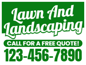 Lawn Care Yard Sign Template 06
