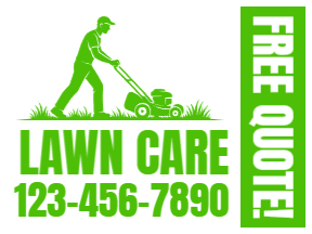 Lawn Care Yard Sign Template 07