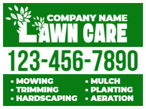 Lawn Care Yard Sign Template 05