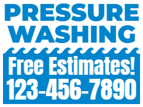 Pressure Washing Yard Sign Template 09