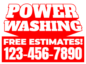 Pressure Washing Yard Sign Template 04