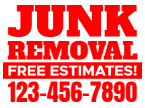 Junk Removal Yard Sign Template 06