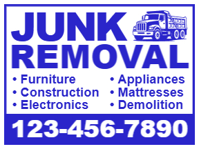 Junk Removal Yard Sign Template 03