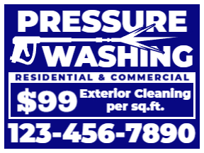 Pressure Washing Yard Sign Template 12