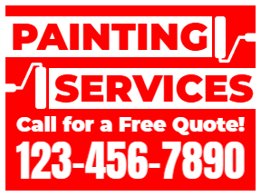 Painting Yard Sign Template 03