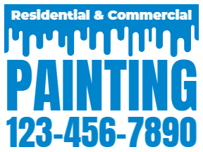 Painting Yard Sign Template 02