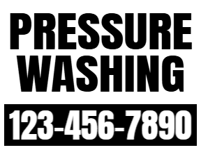 Pressure Washing Yard Sign Template 01