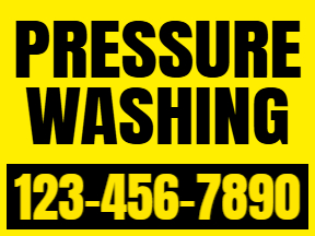 Pressure Washing Yellow Yard Sign Template 01
