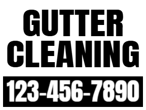 Gutter Cleaning Yard Sign Template 01