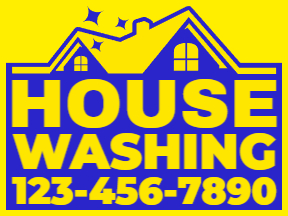 Pressure Washing Yellow Yard Sign Template 02