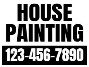 Painting Yard Sign Template 01