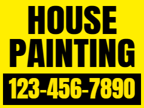 Painting Yellow Yard Sign 01