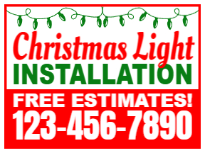 Holiday Yard Sign Template 09