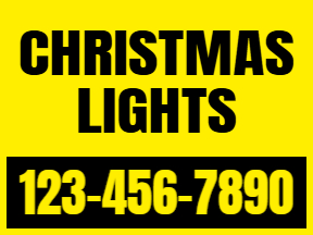 Holiday Yellow Yard Sign 01