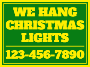 Holiday Yellow Yard Sign 03