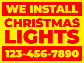 Holiday Yellow Yard Sign 02