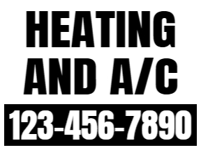 HVAC Yard Sign Template 01