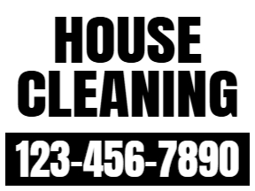 Cleaning Yard Sign Template 01
