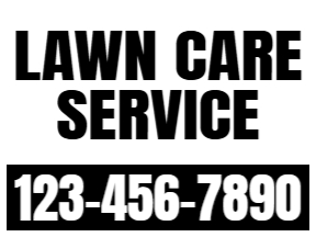 Lawn Care Yard Sign Template 01