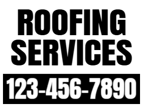 1-Color Roofing Yard Sign Template 01