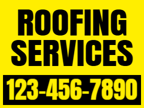 Roofing Yellow Yard Sign Template 01
