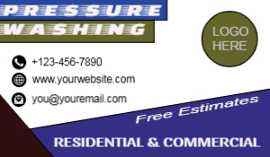 Pressure Washing Business Card