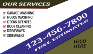 Pressure Washing Business Card
