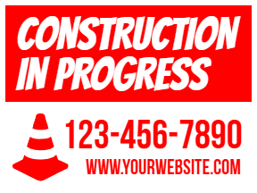 Construction Yard Sign Template 02