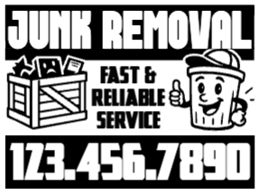 Junk Removal Yard Sign Template 05