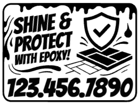 Epoxy Flooring Yard Sign Template 07