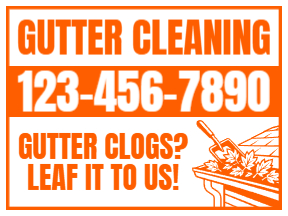 Gutter Cleaning Yard Sign Template 07
