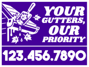Gutter Cleaning Yard Sign Template 06