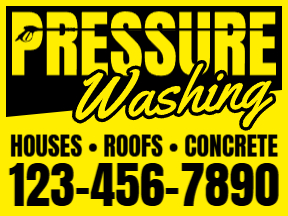 Pressure Washing Yellow Yard Sign Template 06