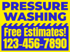 Pressure Washing Yellow Yard Sign Template 07