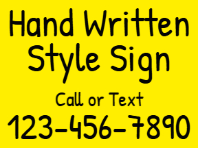 Starter Yellow Yard Sign Template 01