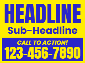 Starter Yellow Yard Sign Template 02