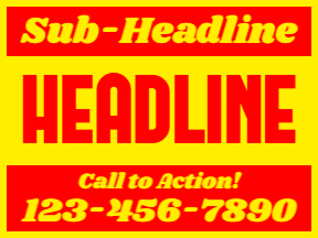 Starter Yellow Yard Sign Template 03