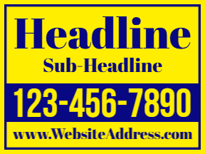 Starter Yellow Yard Sign Template 05