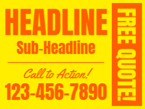 Starter Yellow Yard Sign Template 06