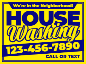 Pressure Washing Yellow Yard Sign Template 09