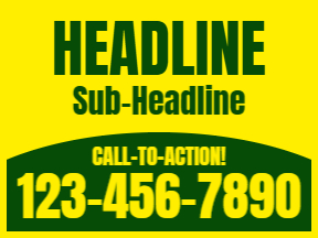 Starter Yellow Yard Sign Template 07