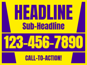 Starter Yellow Yard Sign Template 09